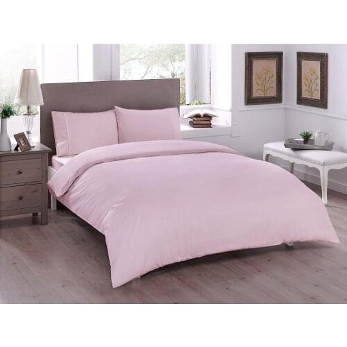 TAC Ranforce Double Duvet Cover Set Basic Pink Product sizes: Duvet Cover: 200x220 cm Bed sheet: 240x260 cm Pillow Case: 50x70cm