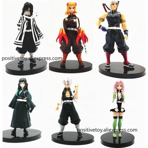 New Anime Demon Slayer Figure Rengoku Kyoujurou Iguro Obanai Action Figures Kimetsu No Yaiba Uzui Tengen Figurine PVC Model Toys