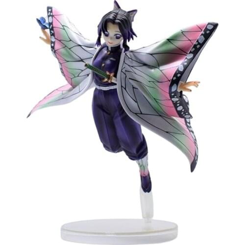 Demon Slayer Anime Figures Action Figure Kochou Shinobu Figma 20 ABS Model Oversized Gift Doll Toys For Children Sexy Girls Kid