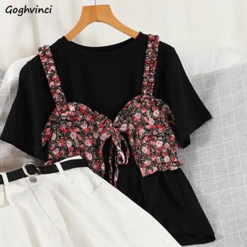 Shorts Sets Oversize Fashion Camis Floral Design Wide Leg Loose Sashes Casual Students Summer Harajuku Female Preppy Three Piece