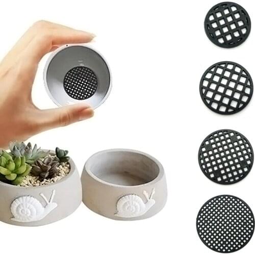 20PCS Bottom Grid Mat Flowerpot Mesh Pad Hole Mesh Mats Bonsai Basin Bottom Breathable Gasket Gardening With Drainage Hole