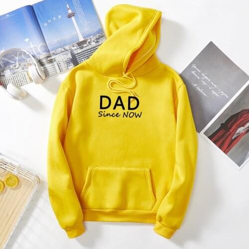 Creative Fashion Hoodies Women Dad Since Now English Letter Printing Punk Sweatshirts Kpop Streetwear Winter Fashion Harajuku