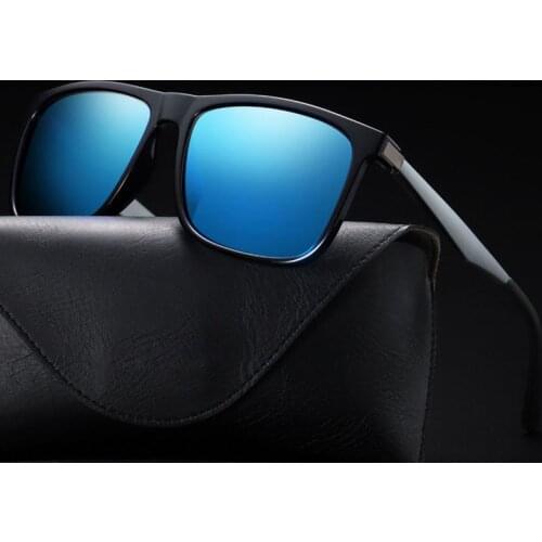 DANKEYISI Square Sunglasses Men Sunglasses Polarized Female Vintage Big Frame Aluminum Legs Sunglasses Uv400 Eyewear Sun Glasses