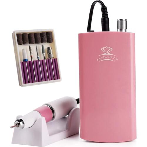 Makartt 30000RPM Rechargeable Nail Drill Machine Electric E File Acrylic Gel Nail Grinder Tool Bits Set USE0855