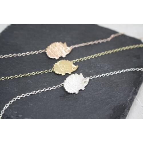 Fashion Hedgehog Necklace Cute Cartoon Animal Porcupine Hedgepig Pendant Chain Necklaces Women Ladies Couple Collar Jewelry