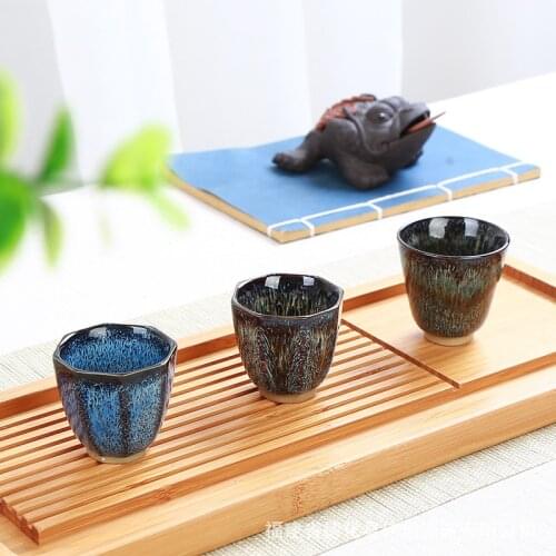 70ml Crockery Kiln Cup Ceramic Drinkware Teacup Set Teapot Kung Fu cup gift Small Tea Bowl