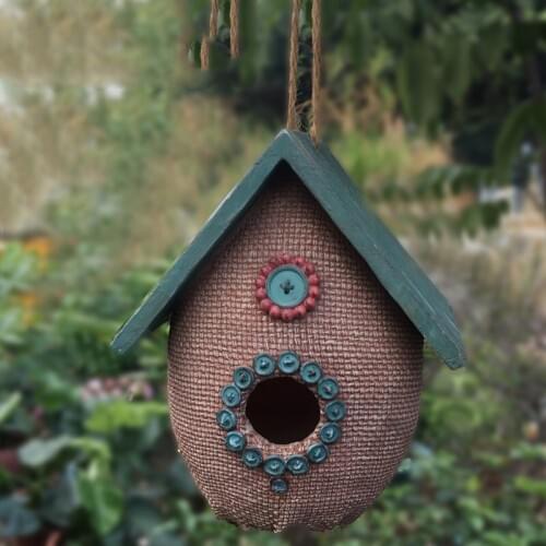 Pastoral Resin Simulation Bird Nest Ornaments Accessories Outdoor Park Figurines Decoration Courtyard Garden Furnishing Crafts