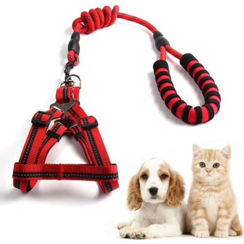 Dog Leashes Adjustable Pet Harness Puppy Kitten Lead Leash Set Pet Training Walking Belt For Small Medium Large Dogs Cats