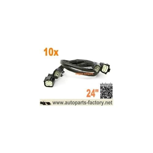 Longyue 10pcs Front O2 Sensor Wire Harness Extension 24" Kit For 2011-14 Ford Mustang V6 3.7L- - S197