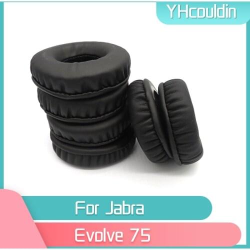 YHcouldin Earpads For Jabra Evolve 75 Headphone Accessaries Replacement Wrinkled Leather