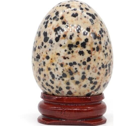 34*44MM Dalmation Spot Jasper Egg Natural Gemstone Crystal Mineral Healing Ball Home decoration accessory Kegel Massage Yoni Egg