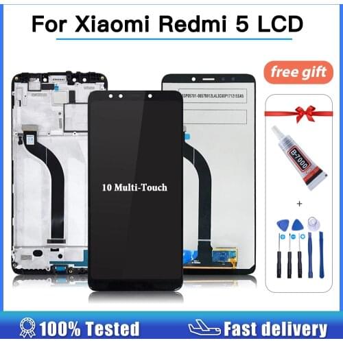 5.7" lcd Display For Xiaomi Redmi 5 LCD Touch Screen with Frame Replacement For Xiaomi Redmi 5 LCD Display Assembly with 2 gifts