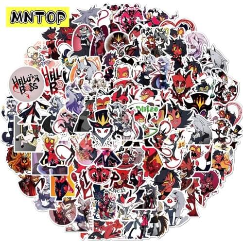 10/30/50Pcs/set Anime Helluva Boss Cartoon Graffiti Stickers For Refrigerator Motorcycle Laptop Notebook Luggage Kid Decorative