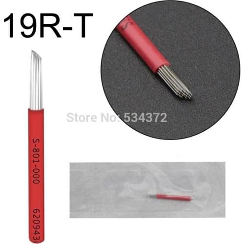 19P Bevel-Round Needles Permanent Makeup Eyebrow Microblading Needle For 3D Eyebrow Embroidery Tattoo Needle