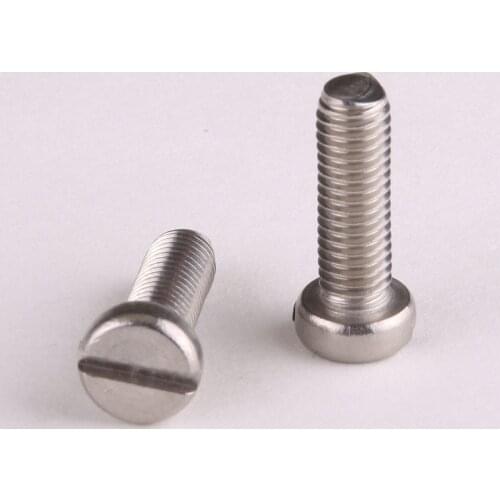 20pcs 304 Stainless Steel Cylindrical Head Screws Slotted Word Flathead Bolts M3 * 20 GB65