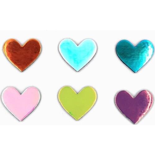 36pcs/lot 3.8*3.3cm Gradual Color Heart Padded Appliques for DIY Accessories Craft Handmade Decoration