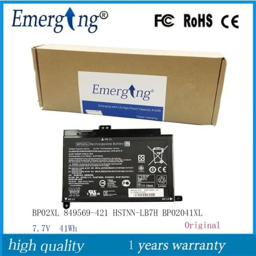 7.7V 41WH New Original Laptop Battery BP02XL for HP Pavilion PC 15 15-AU 849909-850 (F9-21) 849569-421 HSTNN-LB7H BP02041XL