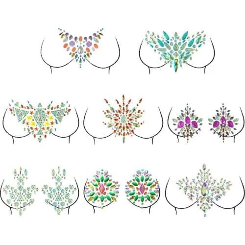 Acrylic Body Chest Decoration Crystal Diamond Tattoo Drill Paste Rhinestone