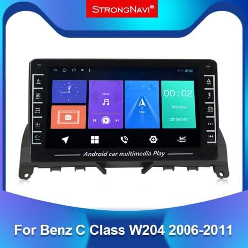 Android 2.5D IPS Car GPS Navigation Radio Player For Mercedes benz C Class W204 2006-2011 WIFI BT Radio Stereo