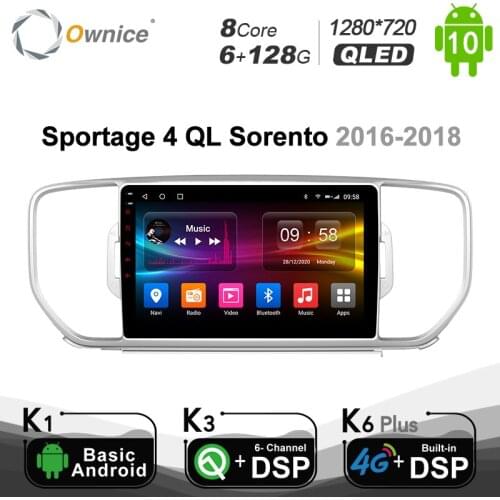 Ownice PX6 8Core Android 10.0 6G+128G Car Multimedia Player Navigation GPS Stereo IPS Radio For Kia Sportage 4 QL 2018 2019 2020