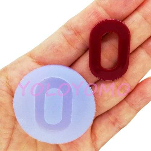 B362YL Earrings Silicone Mold Fancy Resin Art Jewelry Necklace Pendant Making Fondant Cake Decorating Clay DIY 28.9mm x 18.5mm