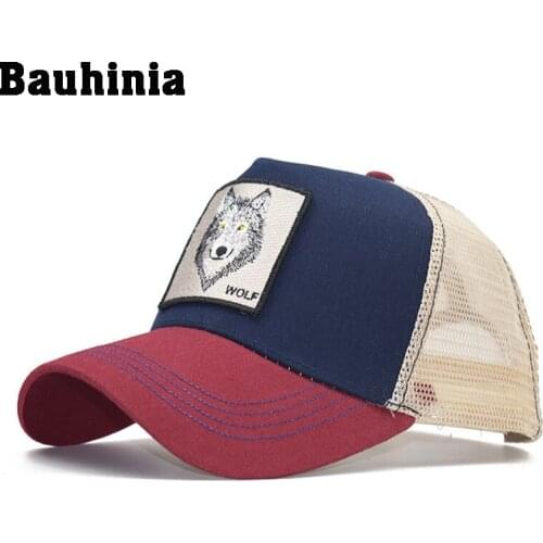 Bauhinia 2020 Summer Adjustable Embroidered Mesh Hats For Men Women Casual Hats Baseball Caps