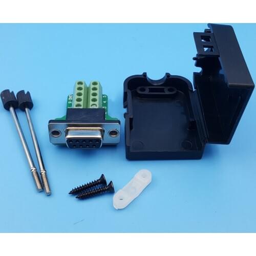 Free Welding Solder DB9 Electrical Connector 9 Pin DB9 Female Breakout Terminals Connector Plug Screw Type Serial Head