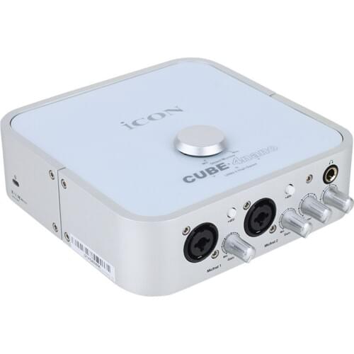 Dual MIC/Instrument Preamps with gain controls, ICON CUBE 4NANO VST external sound card, professional recording