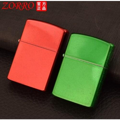 Zorro Kerosene Lighter Creative Personality Vintage Flint Grinding Wheel Retro Gasoline Mens Smoking Gift Gadgets Box