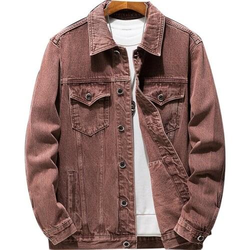 New Jeans Jacket Men Slim Streetwear Denim coat Hip Hop Bomber Homme Autumn Casual Long Sleeve Cotton Soft outerwear