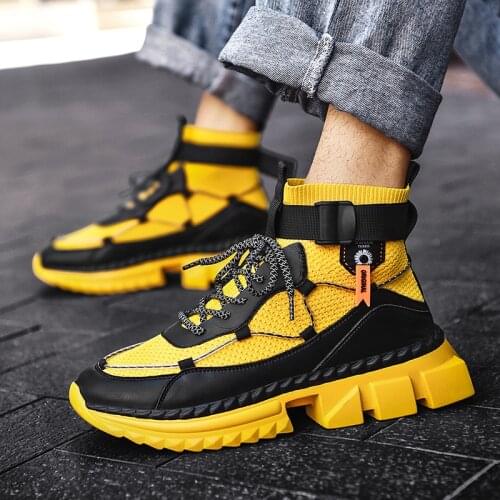 2020 Hot Sale Men Shoes Comfortable Summer Men Casual Shoes Breathable Lightweight Mesh High-top Men Shoes Sneakers Large Size