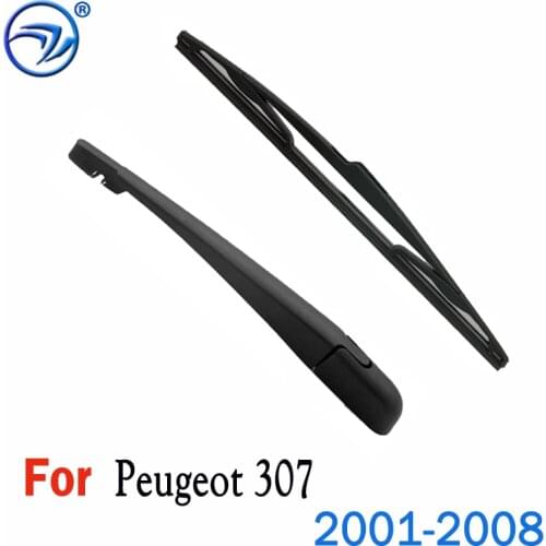 Wiper 14" Rear Wiper Blade & Arm Set Kit For Peugeot 307 2001-2008 Windshield Windscreen Rear Window