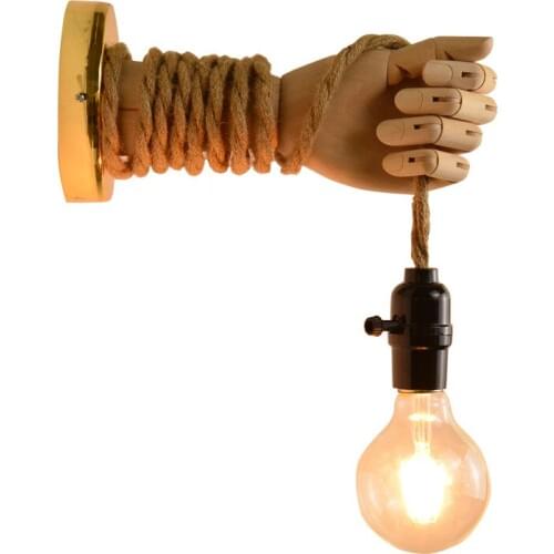 The New Nordic Wood art Bedside wall lamp LED E27 Creative Indoor wall light Corridor/Wall/Aisle/Balcony Decorative lighting