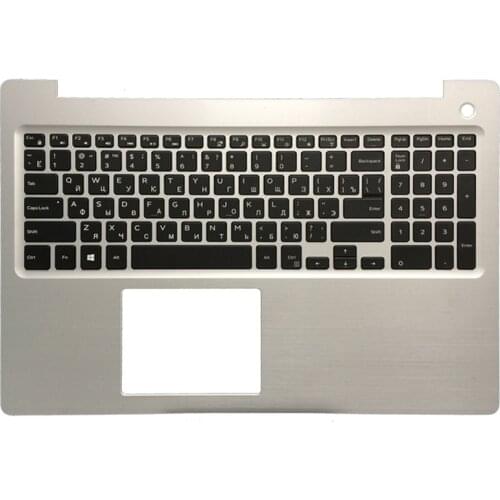NEW Russian laptop backlight keyboard Assembly for DELL INSPIRON 15-5000 5570 5575 Silver palmrest upper case
