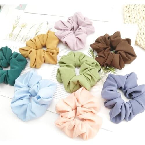 New arrival Fashion women lovely solid Hair bands korean style hair scrunchies girls hair Tie Accessories Ponytail Holder