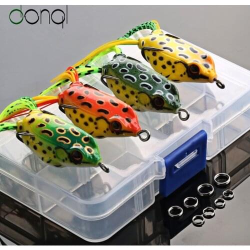 4pcs/Box Soft Frog Fishing Lures Double Hooks 6g 9g 13g Top water Ray Frog Artificial Minnow Crank Soft Bait fishing tackle