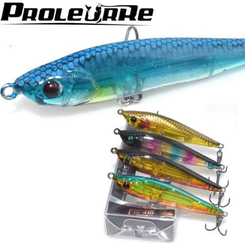 Proleurre 1Pcs 6.5CM 7.5G Sinking Minnow Fishing Lures Japan Pencil Wobbler Model Hard Baits Good Laser Snake Head Fish Lure