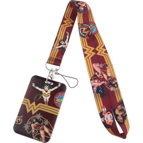 PF310 Woman Feminism Print Keychain Ribbon Lanyards for Keys ID Card Phone Straps Hanging Rope Lariat Students Badge Holder