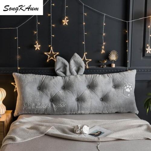 SongKAum Cute Cartoon Children Long Bedside pillows with filling Washable pillow Single double home cushion Tatami For Sleeping