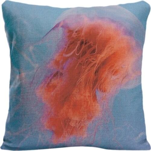 All Kind Of Cute Marine life Jellyfish Cotton Linen Throw Pillow Case Decorative Pillowcase High-Quality Pillowcases