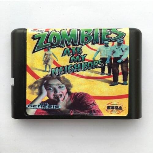 Zombies ate my neighbours EU/JAP Shell for 16 bit Game Card for Genesis System for Sega Mega Drive