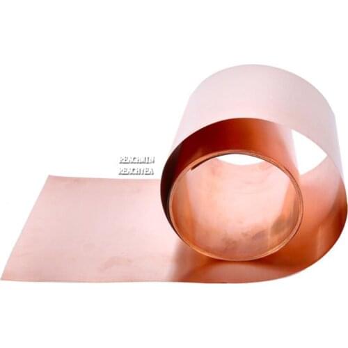 1m/lot 0.1mm 0.2mm 0.3mm 0.5mm 0.8mm 1mm Copper strip Copper Sheet Copper Plate skin red copper Purple copper foil Half-Hard