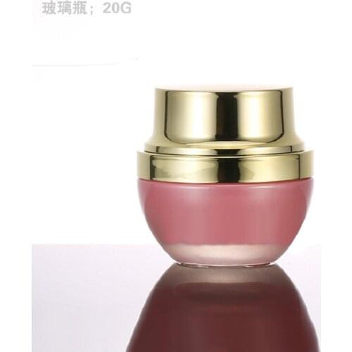 20G green/blue/purple/pink glass jar/pot with gold lid for cream/essence/mask serum/gel/moisturizer skin care cosmetic pack