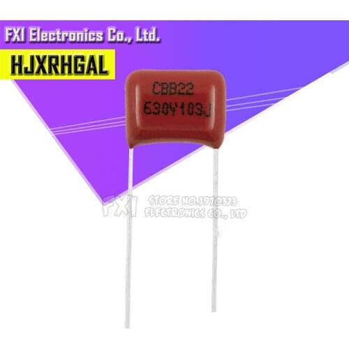 20PCS 630V103J 0.01UF Pitch 10MM 10NF 630V 103 CBB Polypropylene film capacitor new