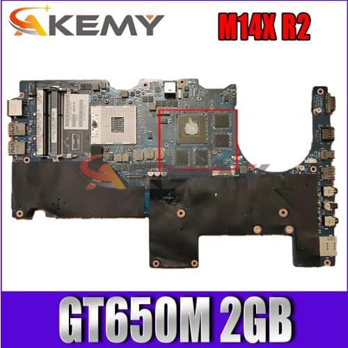 Akemy NEW 0RH50G RH50G For DELL Alienware M14X R2 Motherboard QBLB0 LA-8381P GT650M 2GB Mainboard 100%TESTED