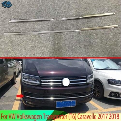For VW Volkswagen Transporter (T6) Caravelle 2017 2018 ABS Chrome Front Grille Accent Cover Lower Mesh Trim