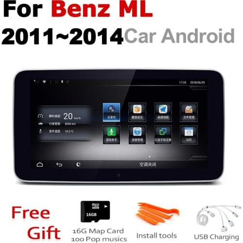 Car Radio 2 din GPS Android Navigation For Mercedes Benz ML 2011~2014 NTG AUX Stereo multimedia touch screen original style
