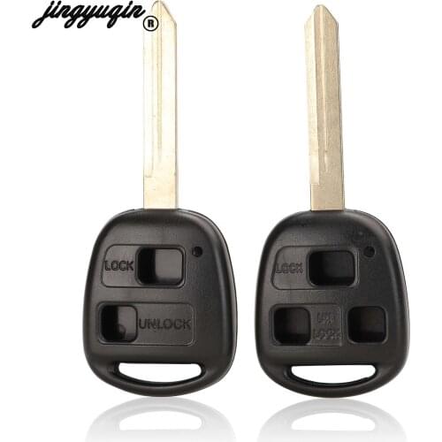 Jingyuqin Remote Car Key Shell Case 2/3 BTN For Toyota Yaris Prado Tarago Camry Corolla TOY47 Blade