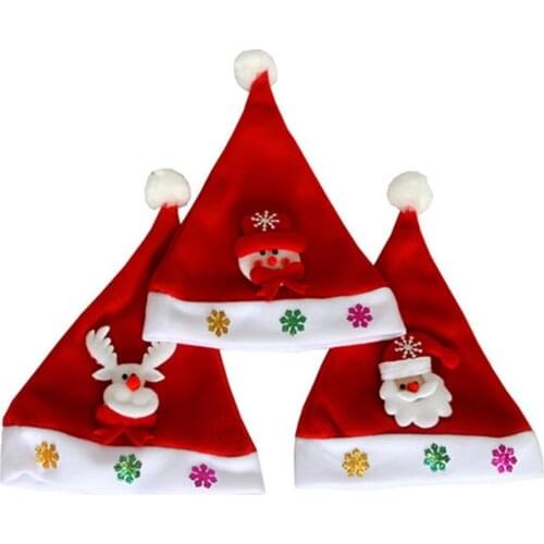 Kid Cheer Christmas Hat Children Santa Claus Reindeer Snowman Xmas Party Cap Hot