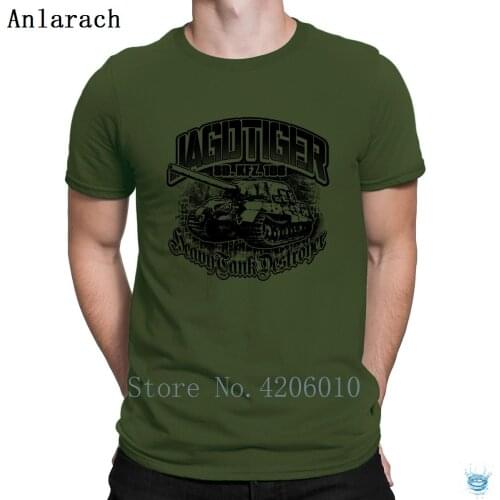 Jagdtiger Tshirts Letters Creature New Arrival Summer Top T Shirt For Men Spring Autumn Fitted Cotton Simple Cheap